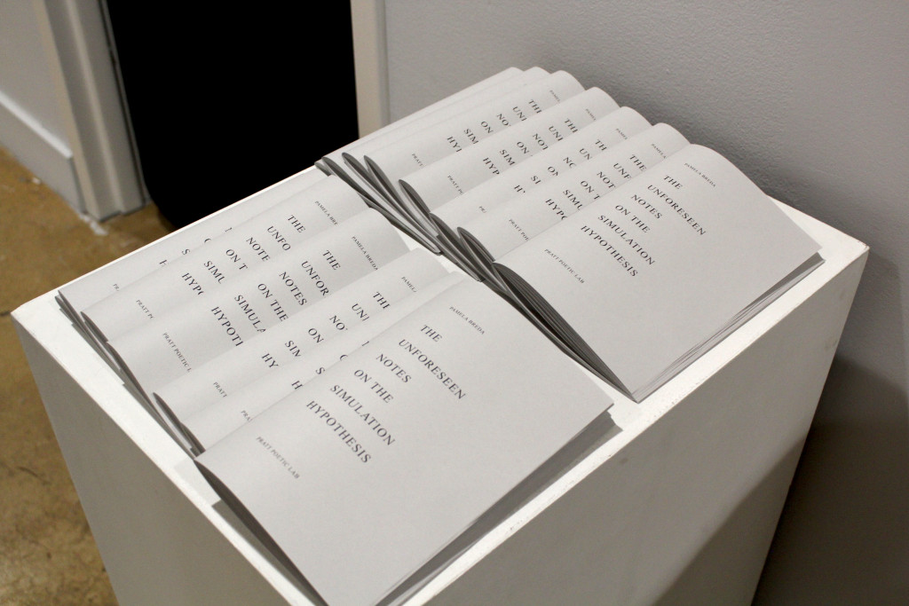 books on display in a gallery