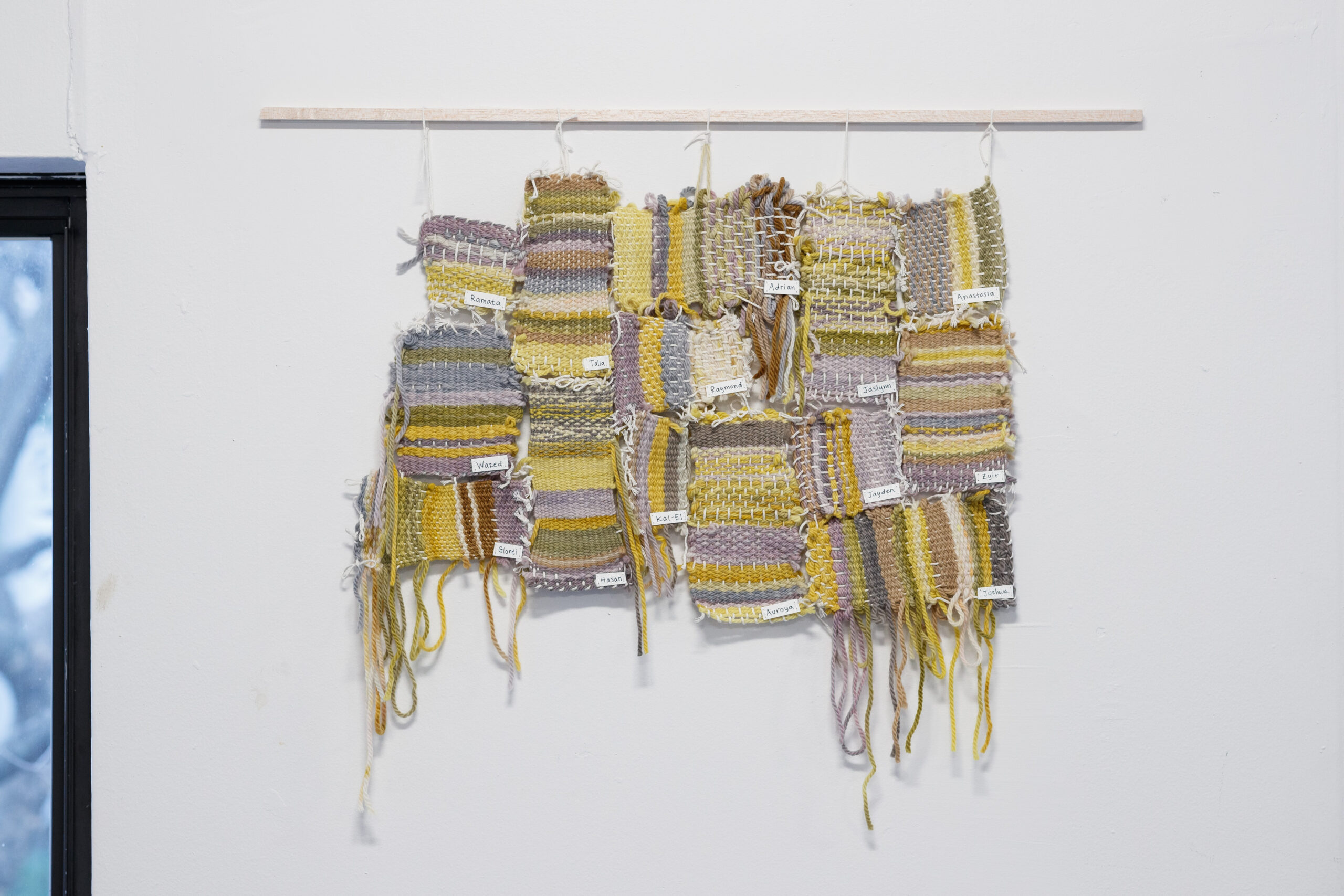 weaved piece, resembling stack of books