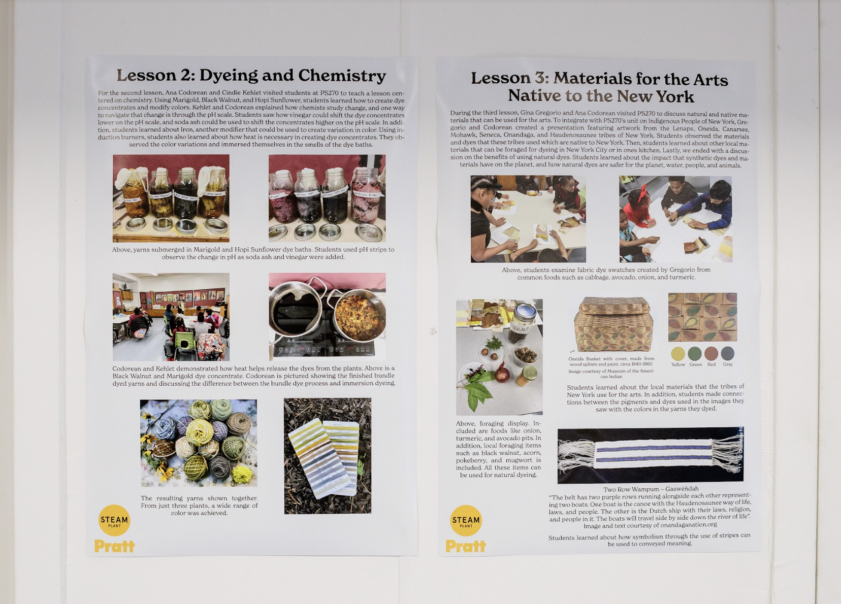 words and pictures outlining students process