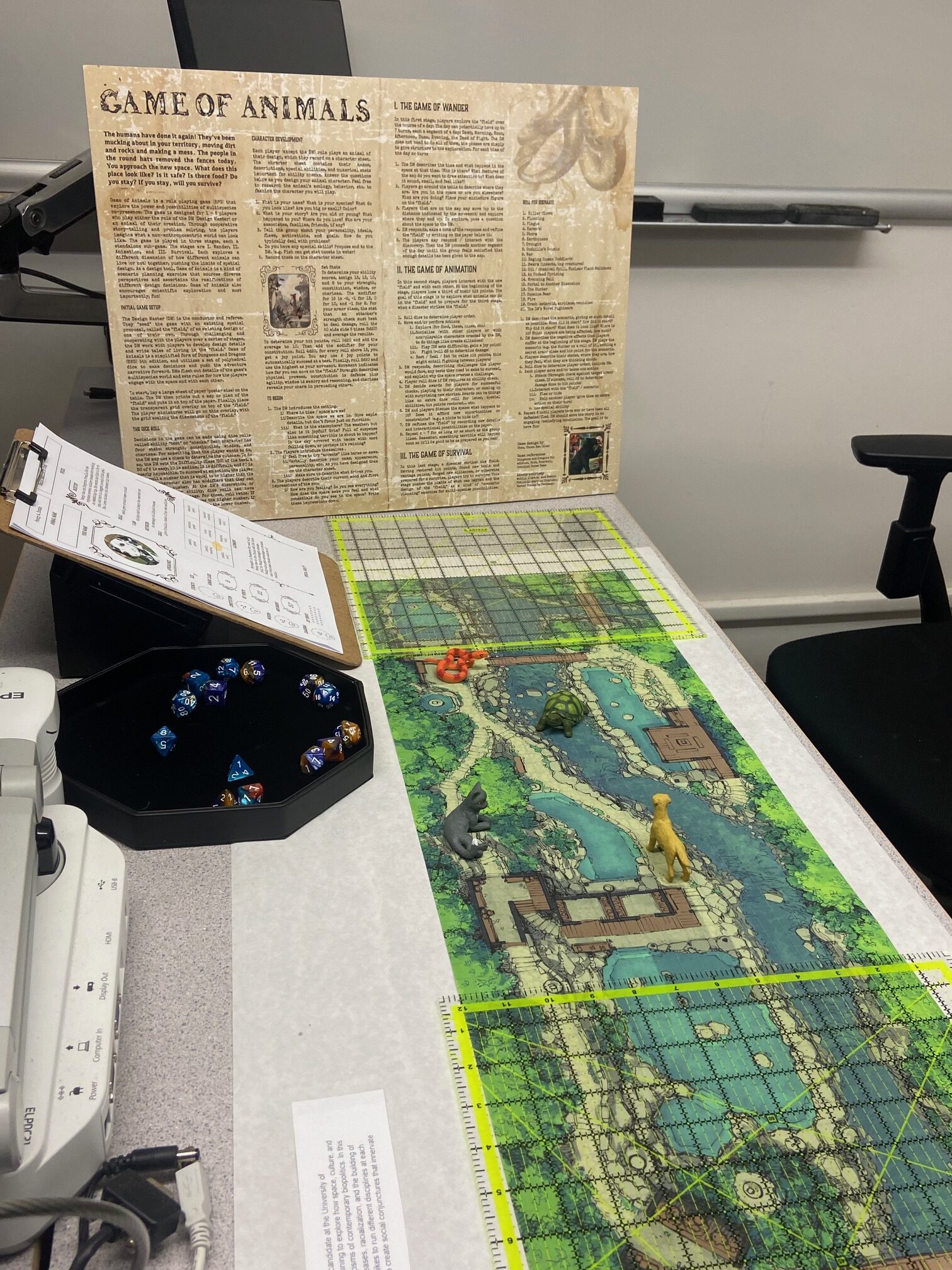 image of an art-board game related to animals