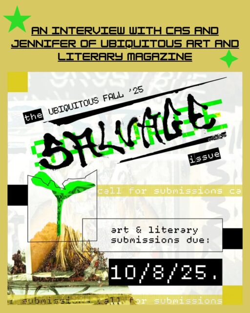 Happy Tuesday Takeover! Today we got to speak with Jennifer and Cas of @ubi.mag as they talked about the new theme ‘Salvage’, what they would love for you to submit, and some of their past favorite themes. 
Be sure to submit by tomorrow OCTOBER 8TH BY 4PM! 💛
