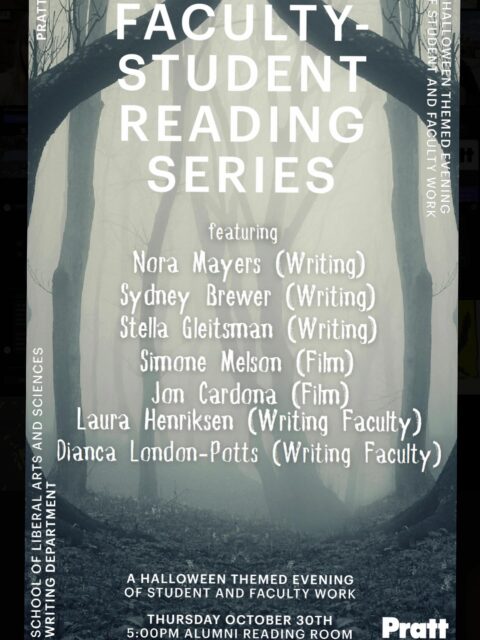 Join us Thursday for a spooky evening of student and faculty work from writing and film!