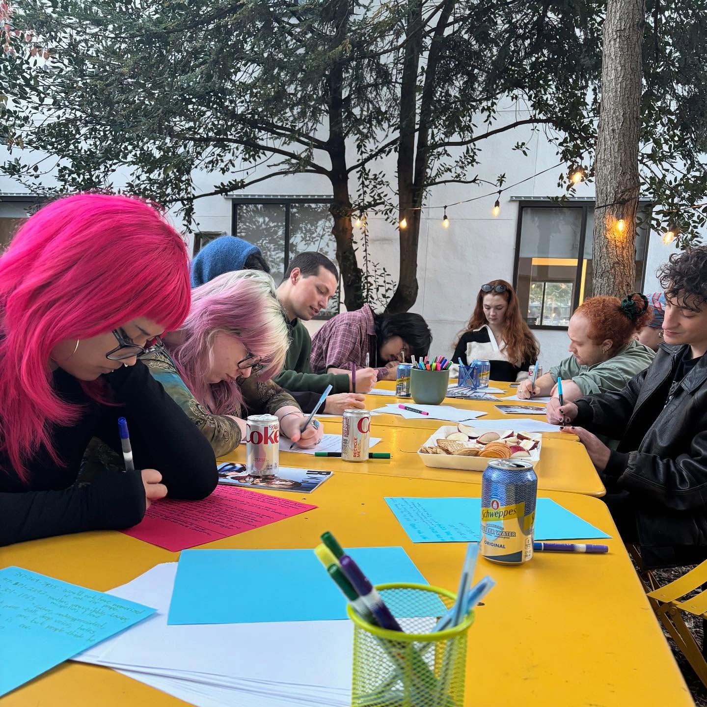 Today we welcomed our writer at large Ross Gay to campus with a dye garden mixer and some wonderful writing prompts from Ross. Catch his reading Thursday at 2 in ARC E*02!