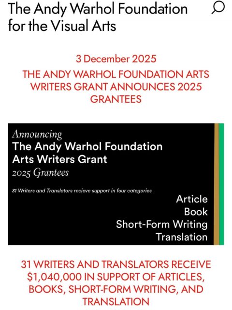 Congratulations to our faculty member Sharifa Rhodes-Pitts on her grant from the Warhol Foundation! Sharifa was awarded for her forthcoming book “Proving Ground: Proposals for a Genealogy of Black Feminist Land Art”. We can’t wait to read it!