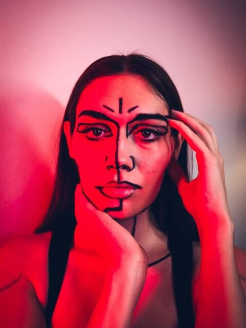 Congratulations to BFA alum @averylaaa, who has a chapter in a new book titled Empathy Impact that launched today. About her contribution to the book, Avery writes:

“My chapter discusses my disease Acromegaly and how empathy saved my life—but a lack of empathy also delayed my diagnosis by 3 years, almost killing me. The lines [on my face] reference the changes that happen to the face with my disease and I wanted to honor them. The three lines on my forehead are where my brain tumor sits.”

Photo credit: Olivia Joy