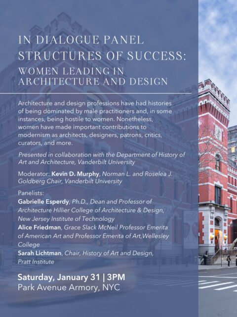Sarah Lichtman will be speaking on the panel “Structures of Success: Women Leading in Architecture and Design” at The Winter Show on January 31, 3:00–4:00 PM. 

Click the link in the bio for more HAD Faculty News.

 #ArtHistory #art #historyofart #ArtAndDesign #pratthad #pratt #historyofdesign