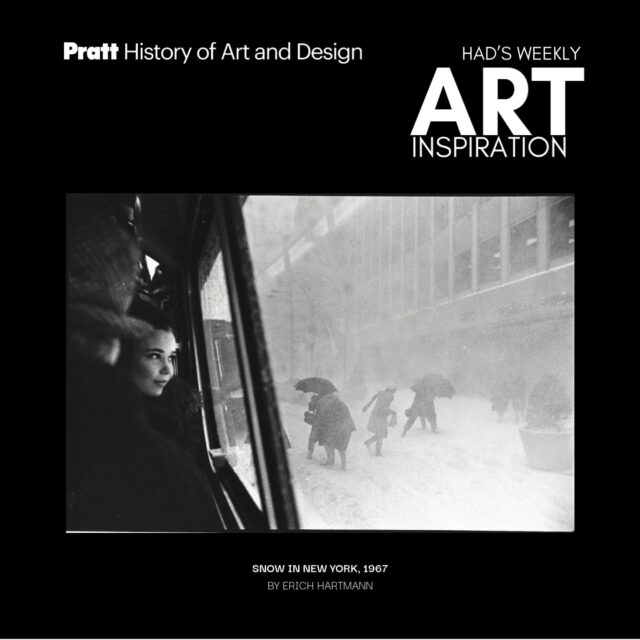 For this week’s art post, Erich Hartmann’s Snow in New York, 1967 captures a sharp and busy winter moment. The scene feels close to today as New York continues to deal with snow and cold streets after the recent storm.
 Photo © Erich Hartmann / Magnum Photos.