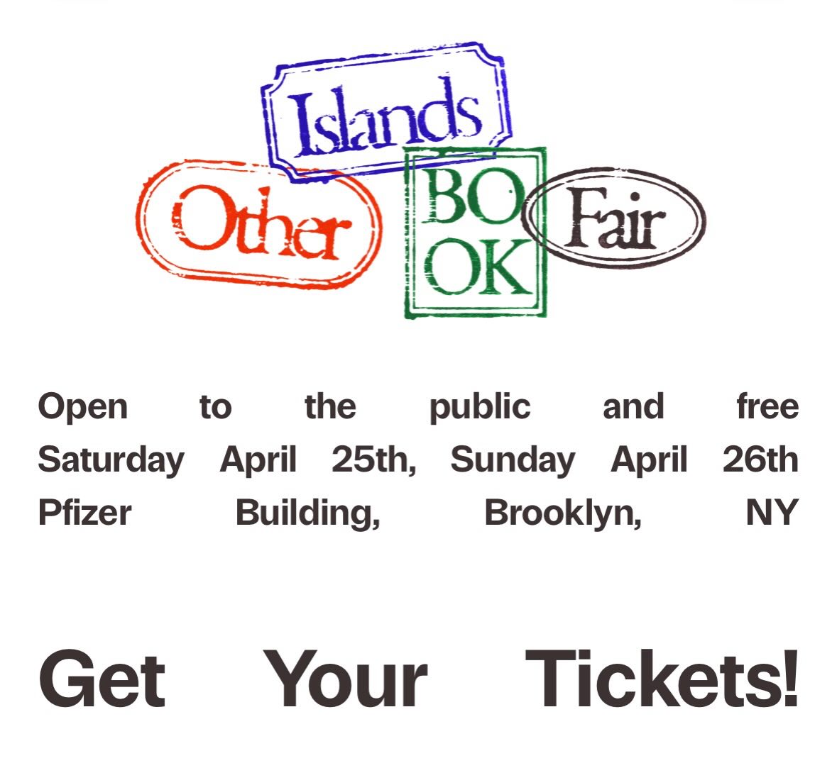 THIS WEEKEND! 
Other Islands Book Fair celebrates independent publishing, cultivating communities, and the many activities in between. The event brings together the work of local publishers, community builders, designers and artists.

TICKETS: https://otherislands.designfuture.space/