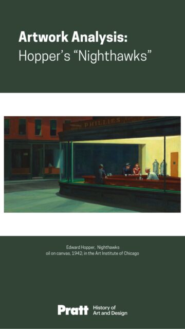 Artwork Analysis — Edward Hopper, Nighthawks (1942)
Hopper paints with precision and restraint: smooth brushstrokes, crisp edges, and light that feels almost architectural. The diner’s glow isolates its figures, turning an ordinary night into a study of stillness, distance, and modern urban life.
#ArtHistory #ArtworkAnalysis #EdwardHopper #arthistory #historyofdesign #ArtHistory #ArtAndDesign #pratt #arthistory101 #art