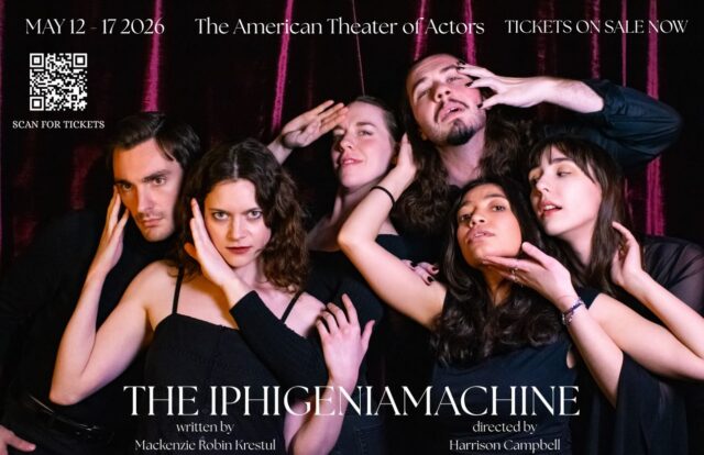 MFA candidates Mackenzie Robin Krestul (playwright/performer), Annie McGowan (puppet designer), and Charlotte Edsall (dramaturg) bring you THE IPHIGENIAMACHINE, an experimental new work playing at American Theatre of Actors from 5/12-5/17. This workshop was made possible by Pratt’s Graduate Student Engagement Fund.

This dissection of the classic Iphigenia at Aulis takes place in a technofeudal, post-apocalyptic ice age. There, amidst the unfamiliar rubble of her life, a nameless girl searches for her identity and freedom from her father’s war machine. After the traditions of Magda Romanska and Heiner Müller, THE IPHIGENIAMACHINE dismantles the original mythology to expose a perilous underbelly of atrocity, complacency, and glorified masculinity. 

Tickets available on a sliding scale: https://our.show/iphigeniamachine

We hope to see you there!