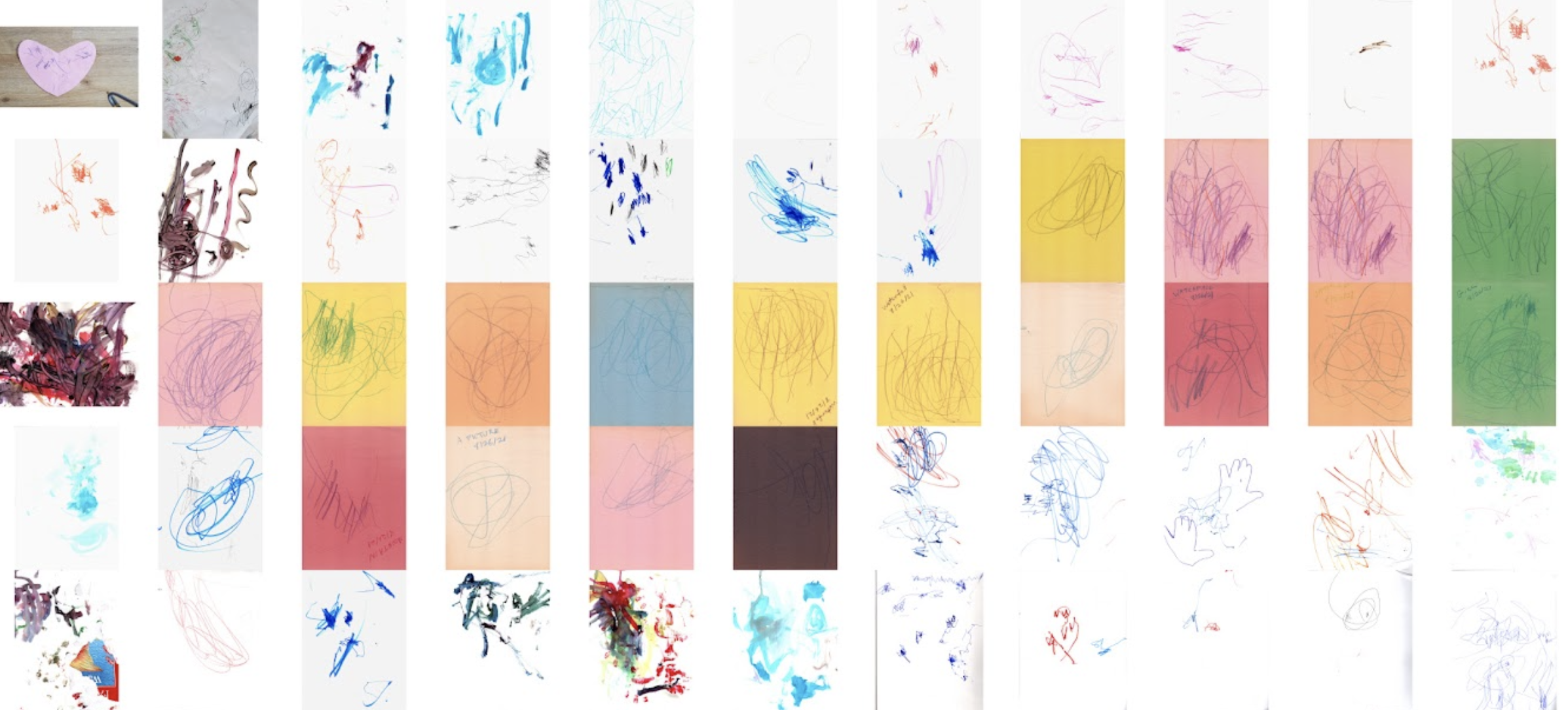 abstract drawings by a toddler
