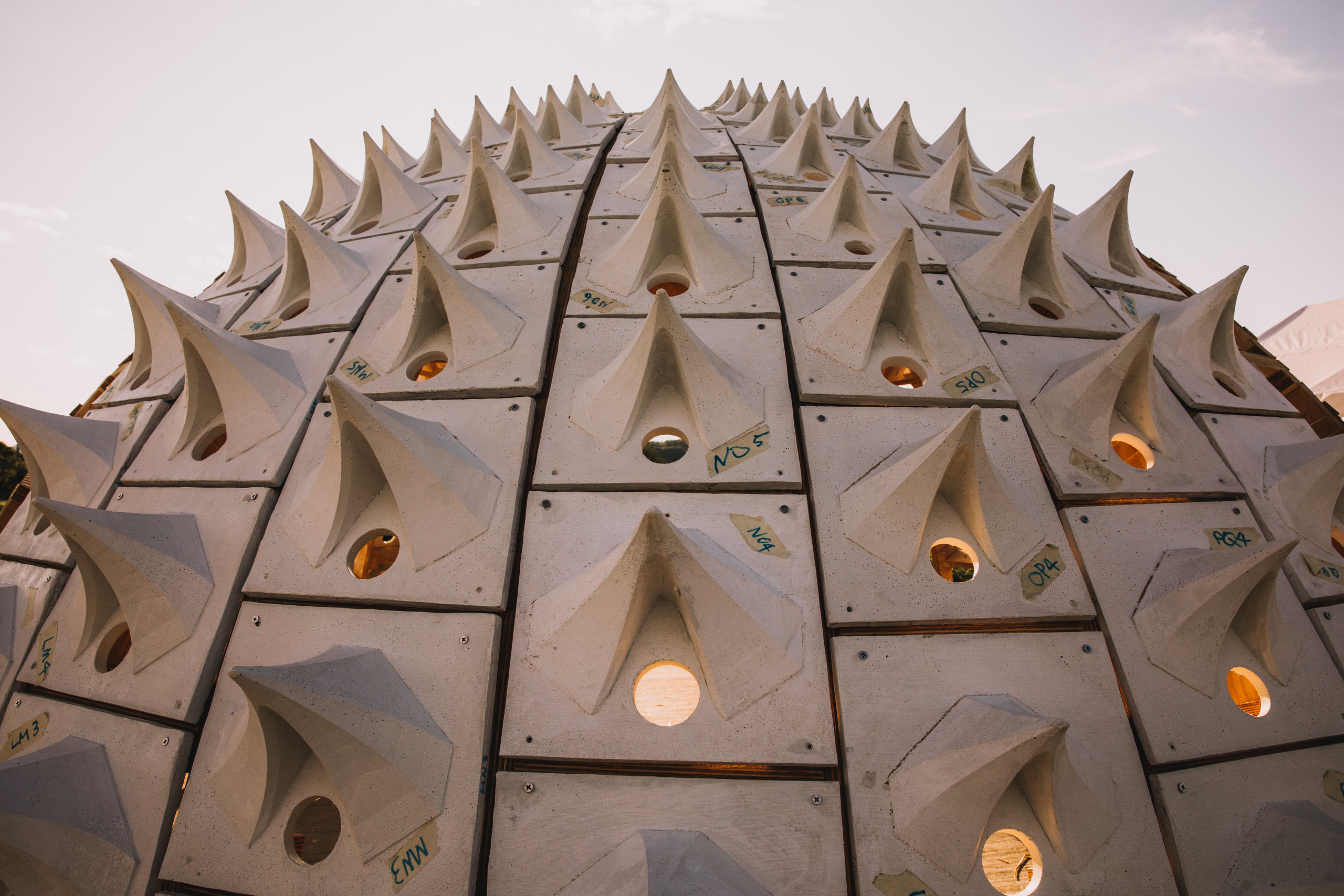 The spiked dome of the Pollinators Pavilion