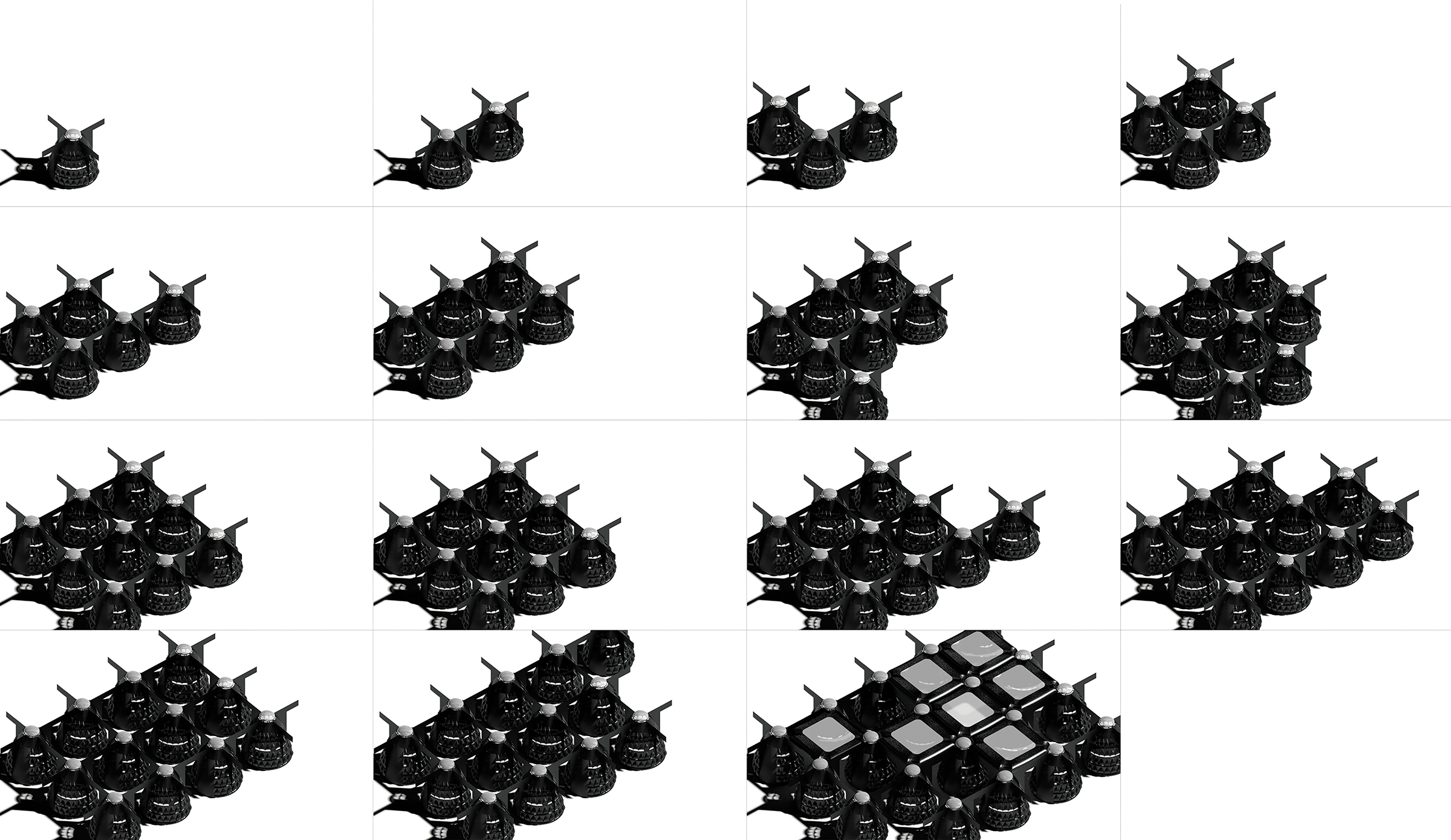 Clusters of pod-shaped clinics