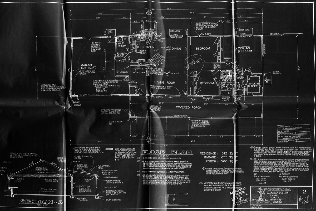 Floor plan in black and white