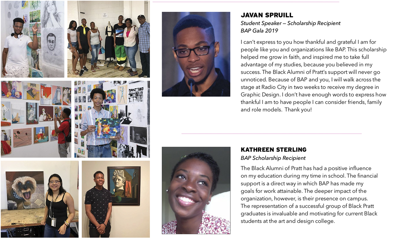 Picture Collage of Black Alumni of Pratt