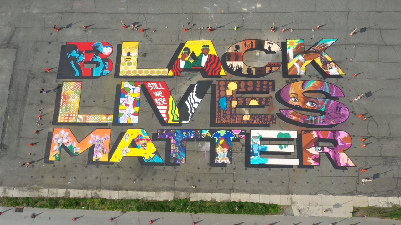 The Black Lives Matter Mural Project Manufacturers Village / East Orange, New Jersey