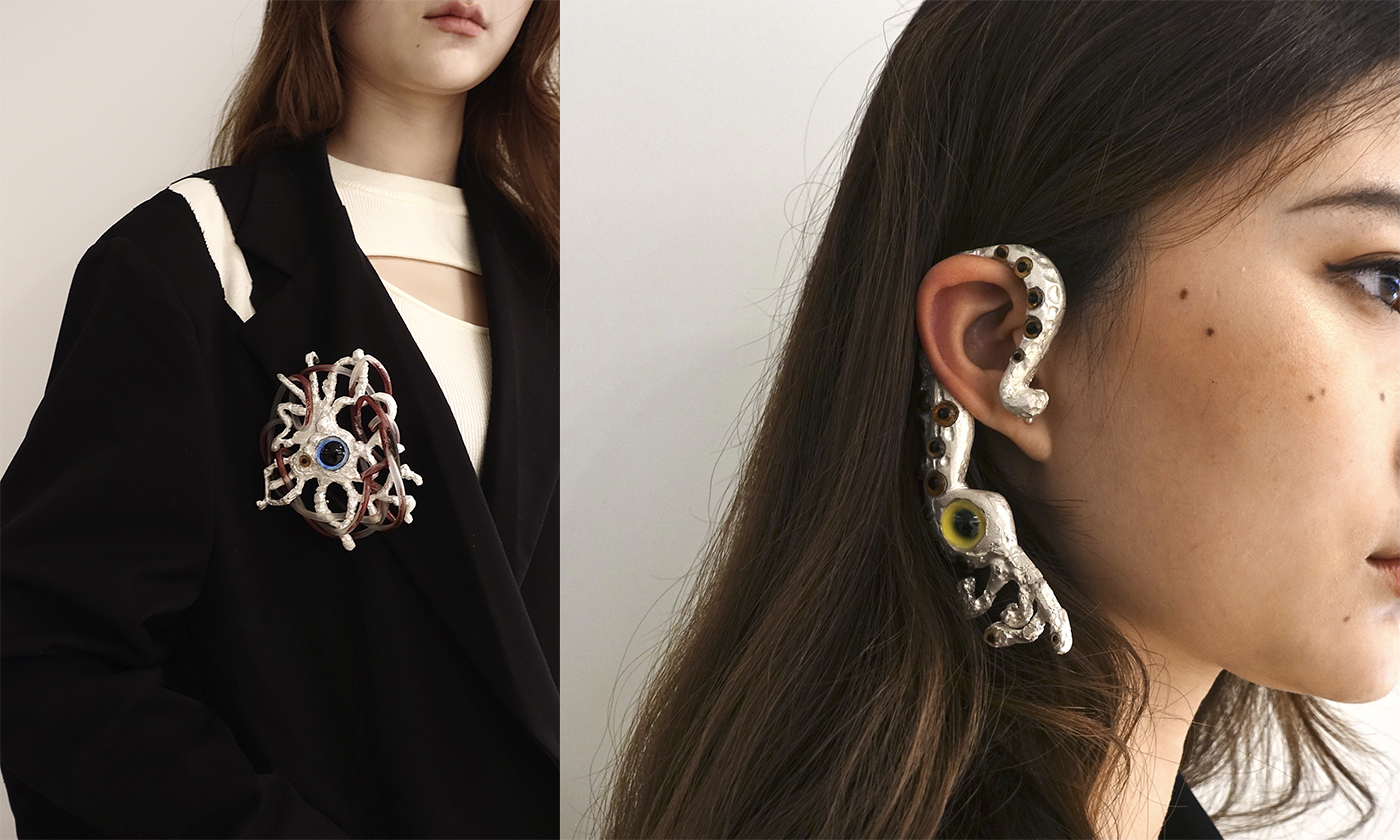 Pieces from the “Doomsday” collection by Cathy Zhang, BFA Jewelry ’21