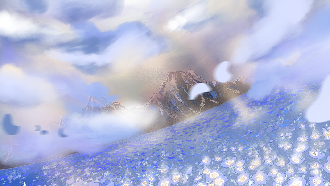 Danni Qu, BFA Communications Design ’21, “environment_nemophila”