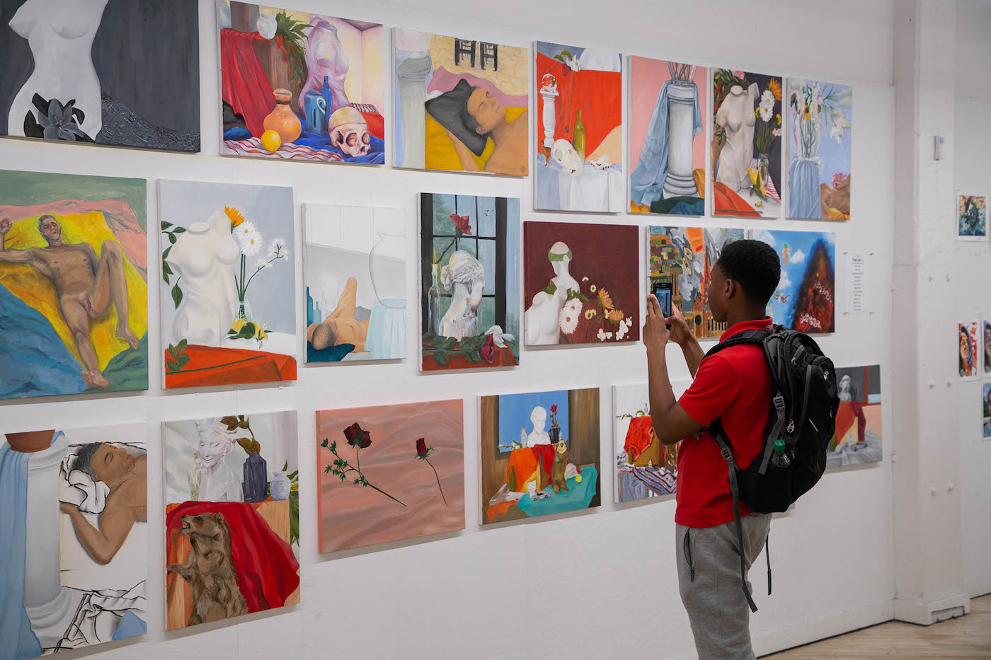 Installation view of the PreCollege exhibition (photo by Sam Stuart)
