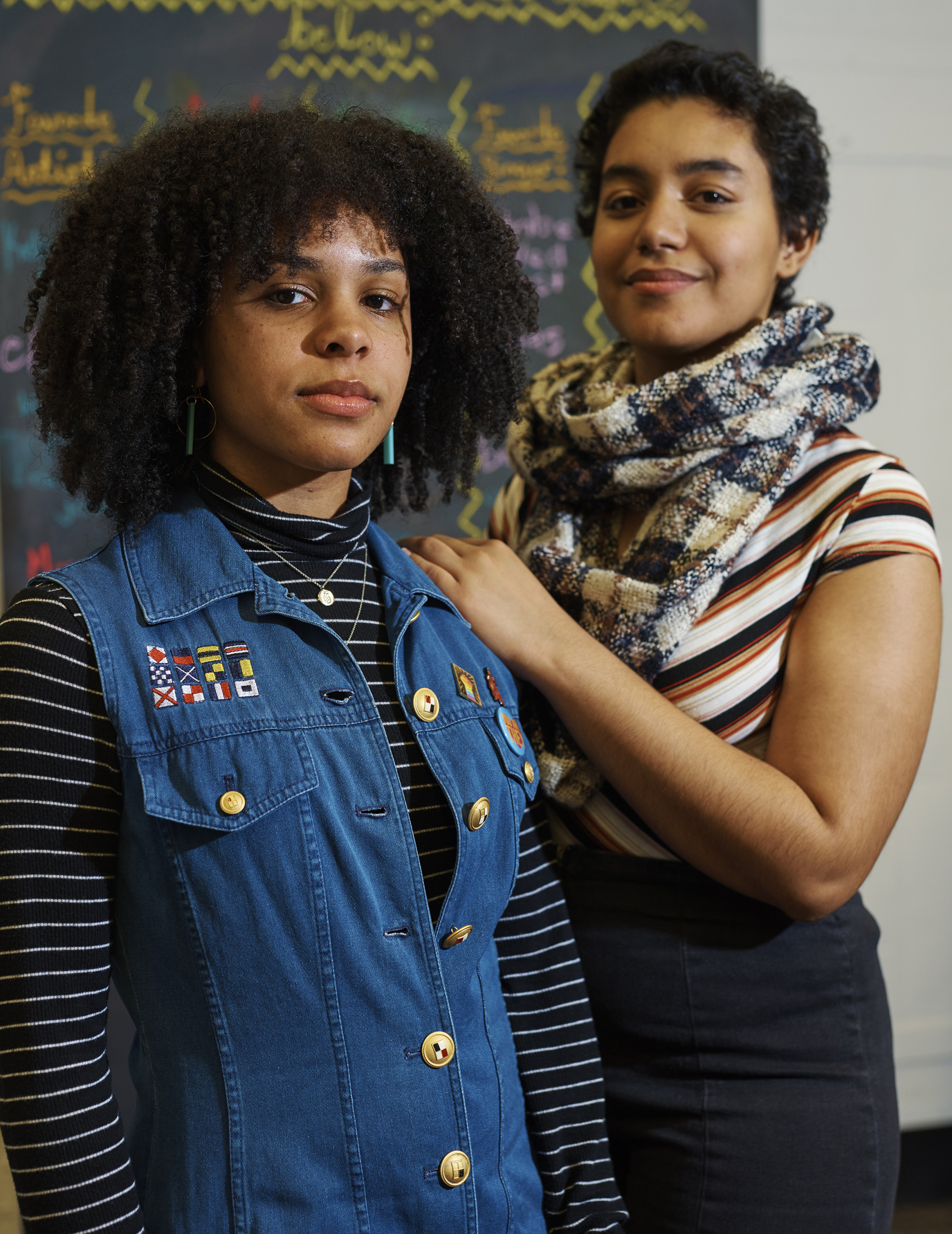 Deanna L. Cepeda and Sarah Kanu pose in the Center for Equity and Inclusion