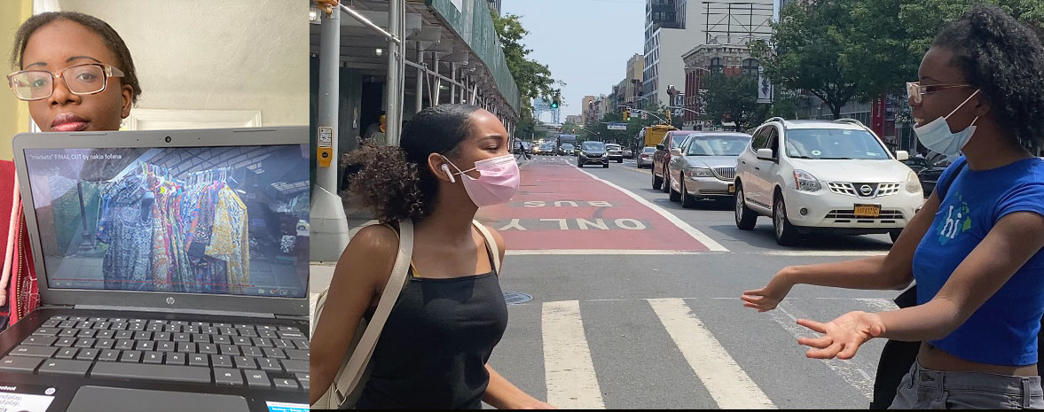Nakia Fofana and a still from her film made in PreCollege