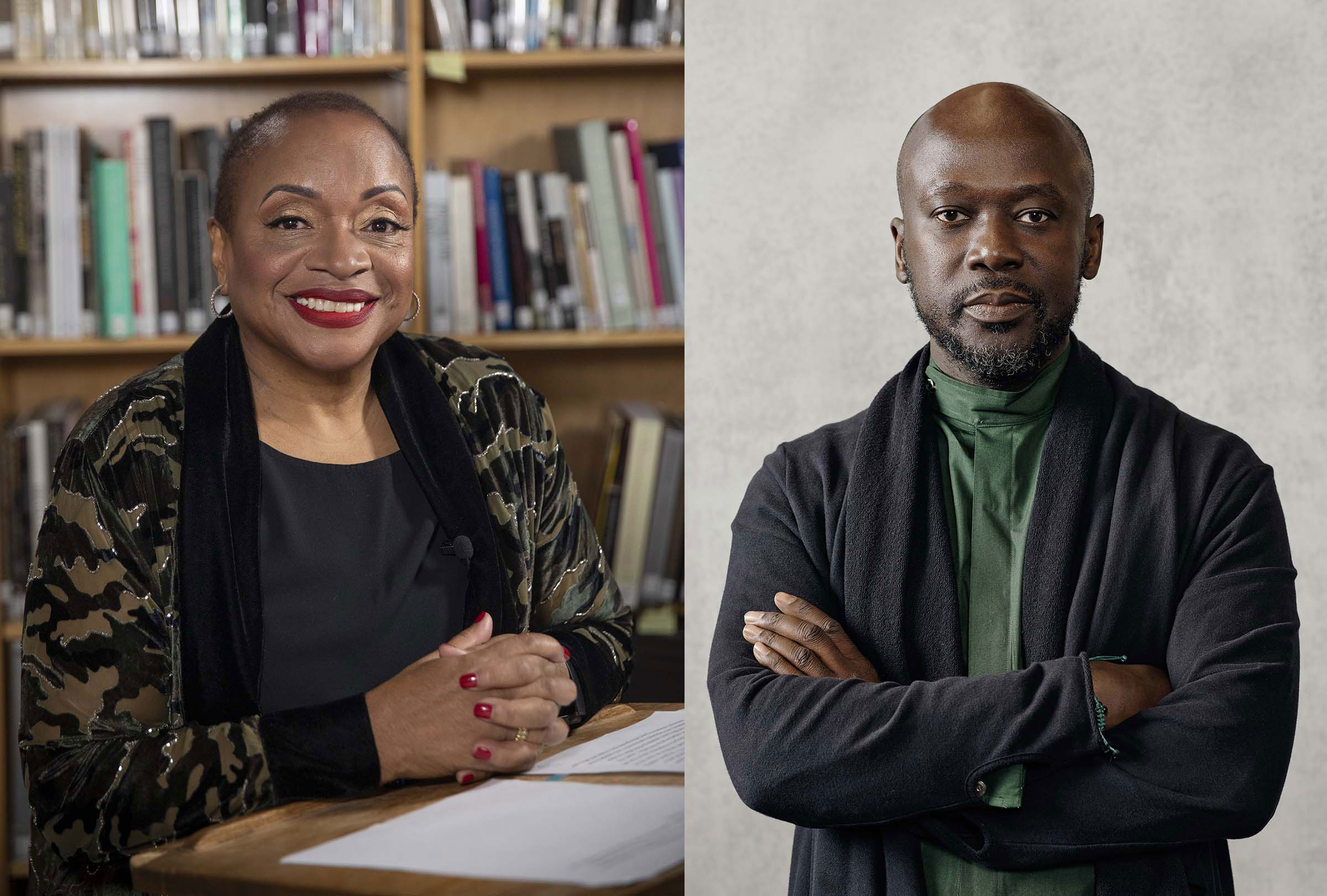 Deborah Willis (photo by Adam Ryder); Sir David Adjaye (photo by Anoush Abrar)