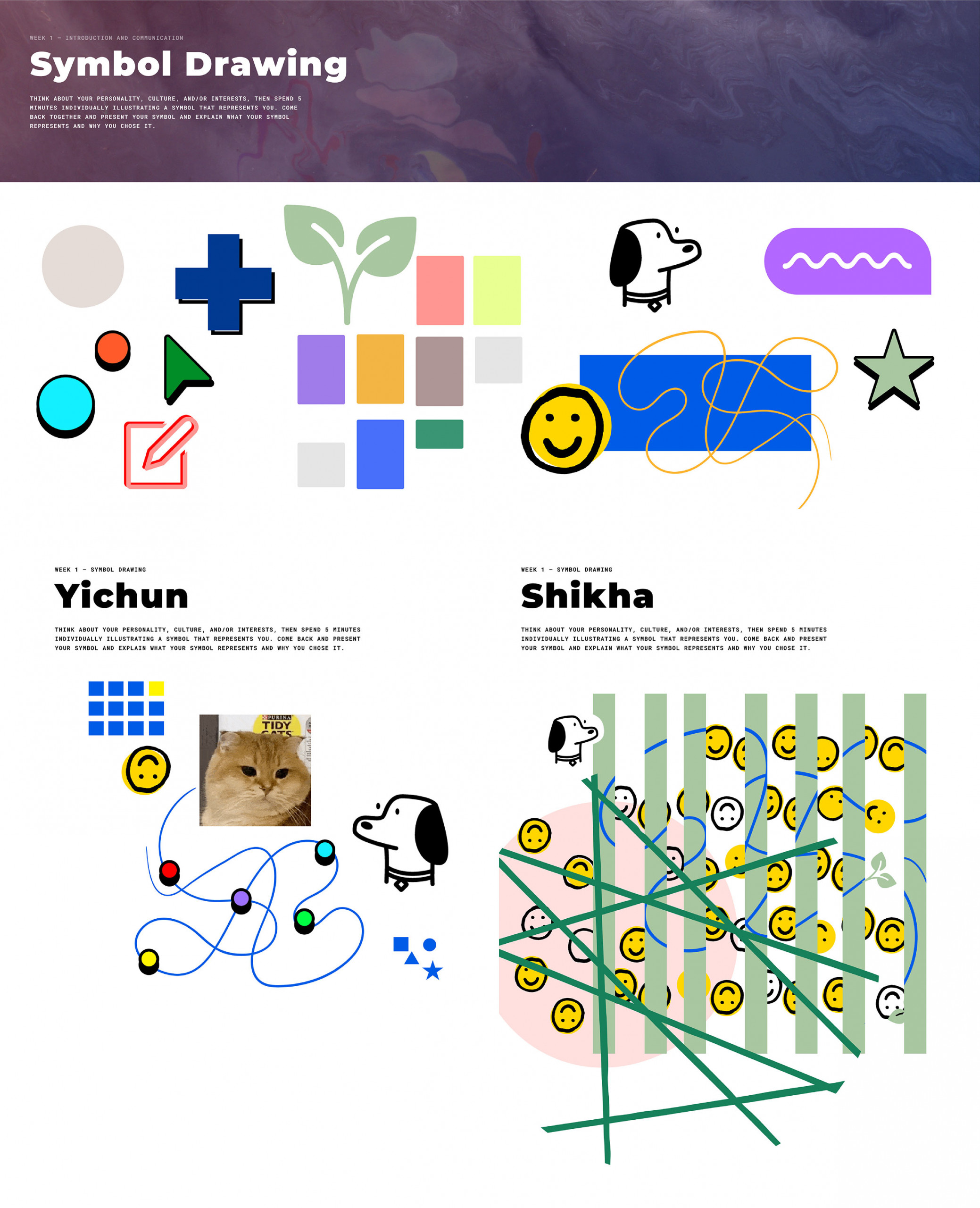 An example of the Mentor+ Symbol Drawing collaborative activity