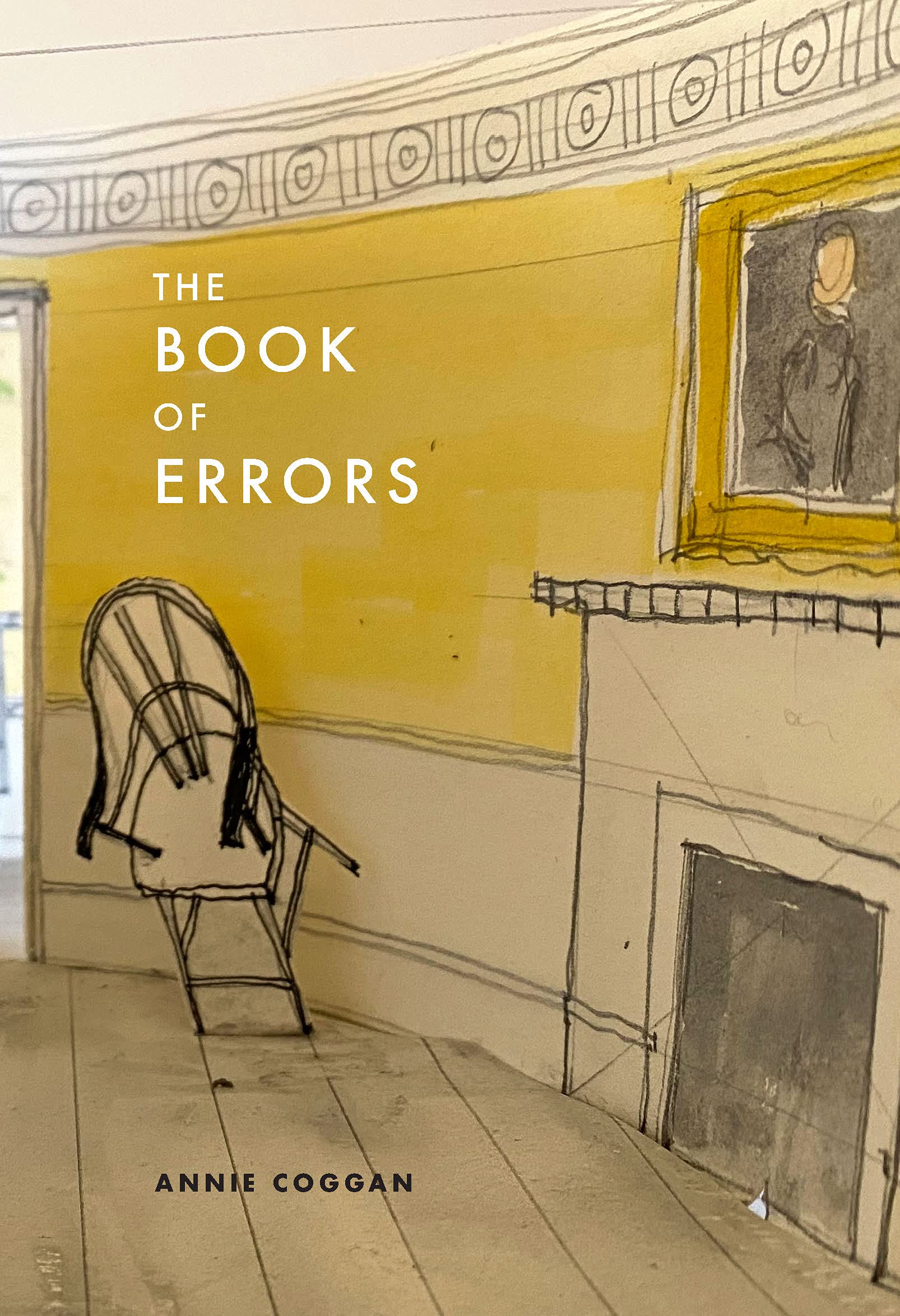 Book cover with 3-D illustration of a yellow historic home interior with chair at a distorted angle
