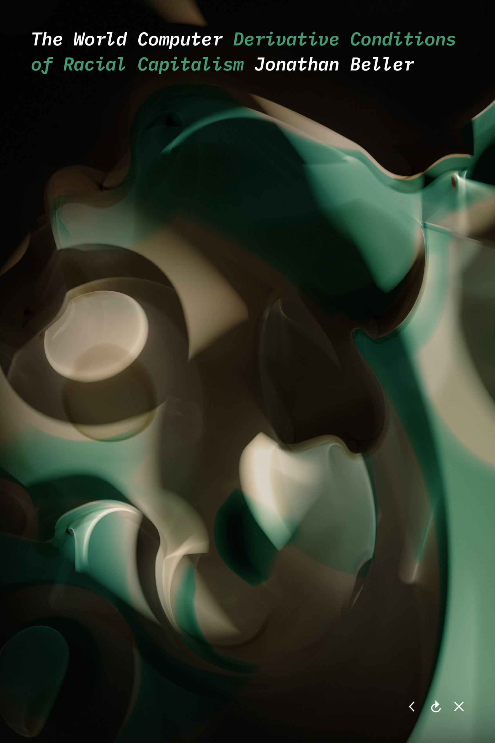 Book cover with swirling shadows of gray and green