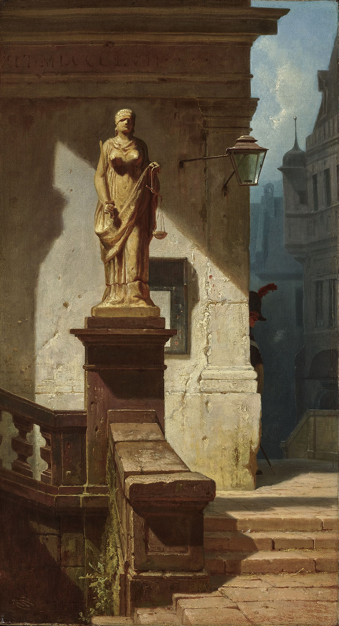 Carl Spitzweg, “Justitia” (1857), oil on canvas (via Wikimedia)