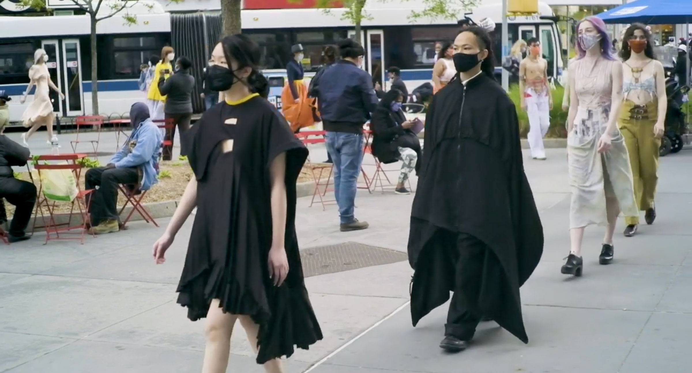 Still from the Community Quilt: Pratt Fashion Class of 2021 video presentation