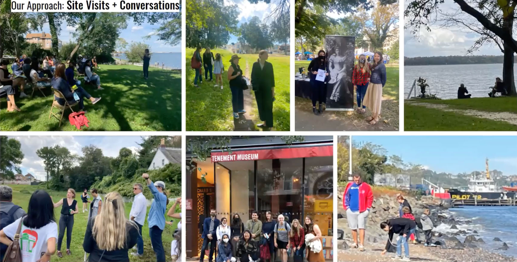 Site visits and conversations conducted by the GCPE students