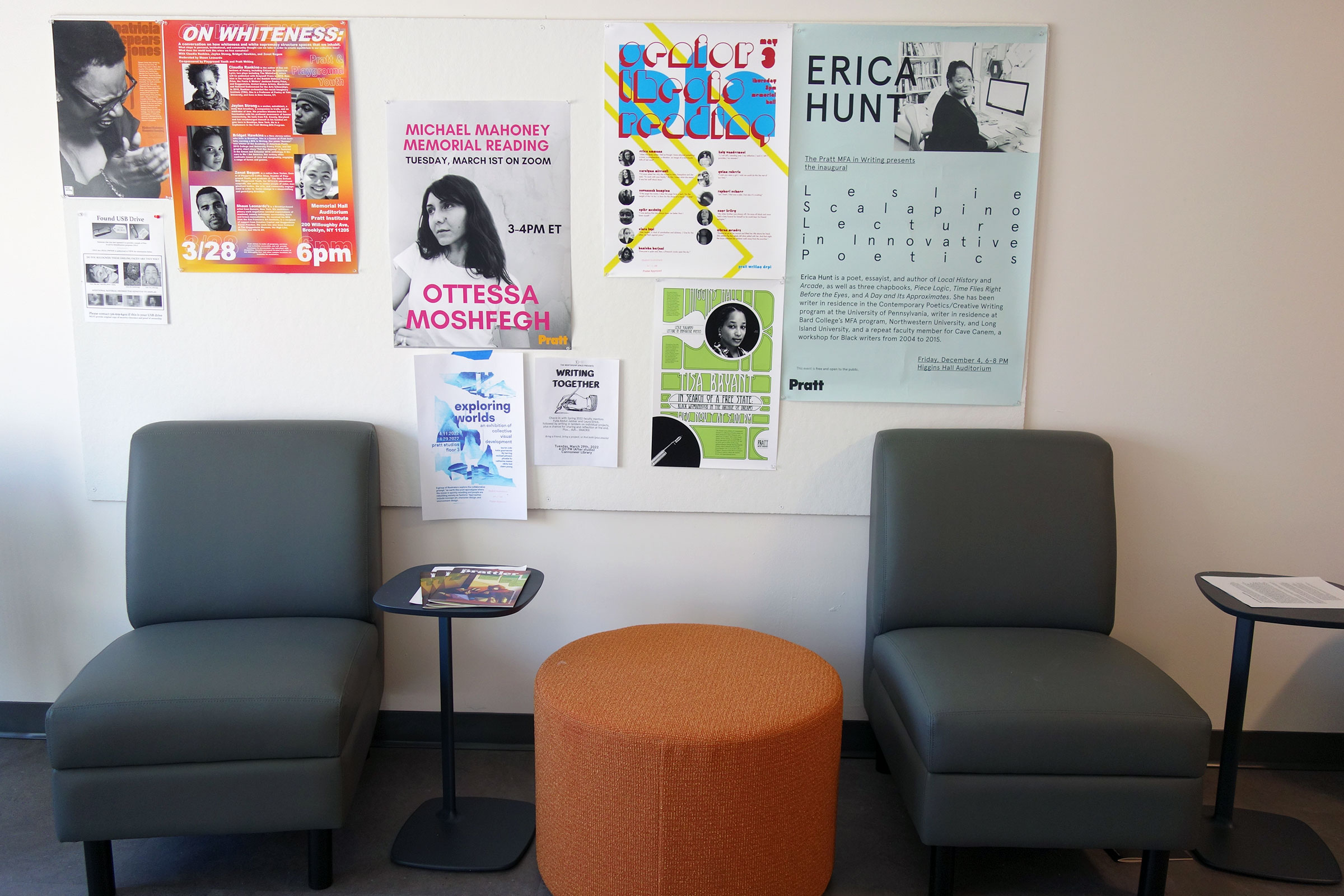 A collaborative space for posting events in the writing studios