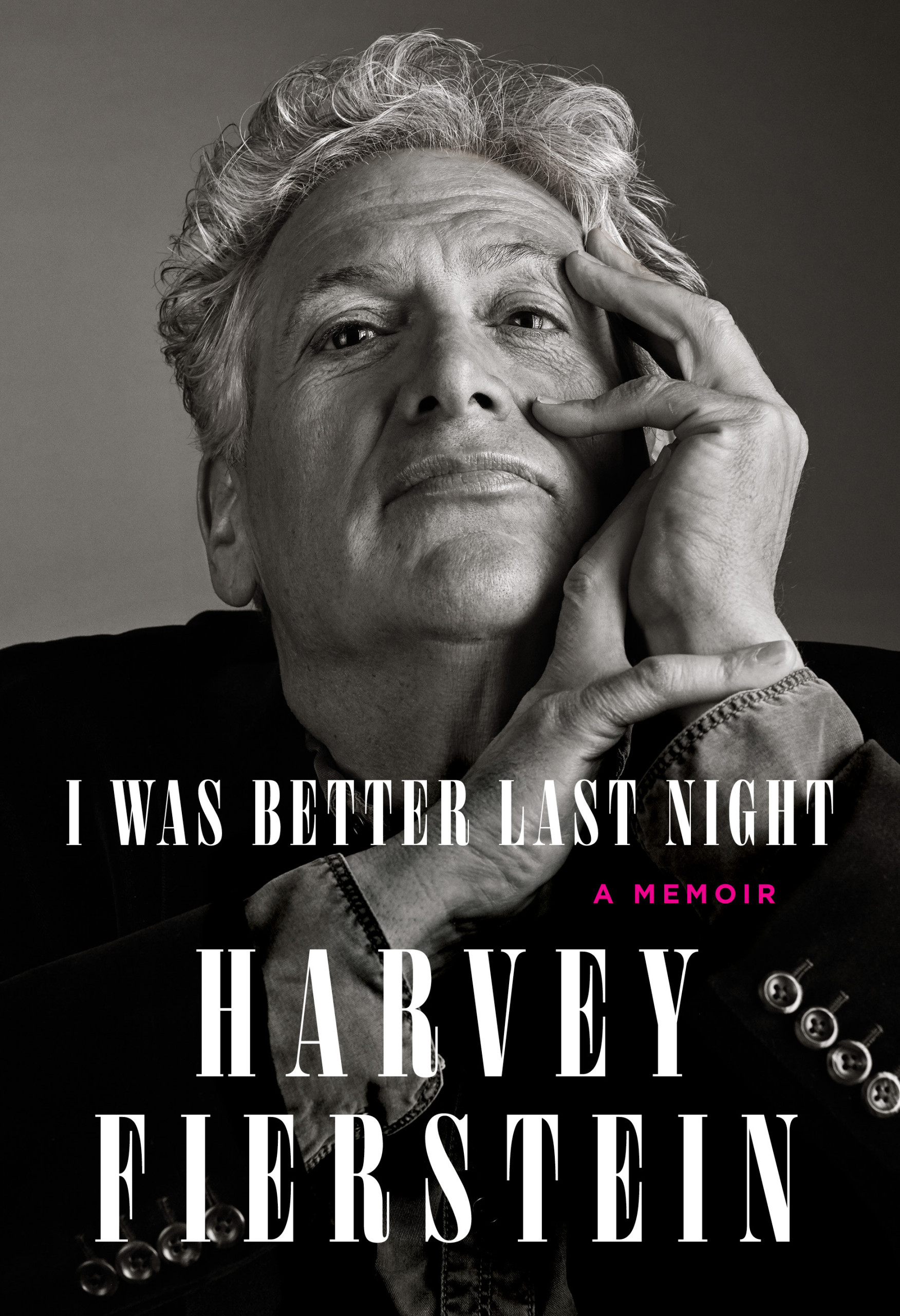 Book cover with black-and-white portrait of Harvey Fierstein