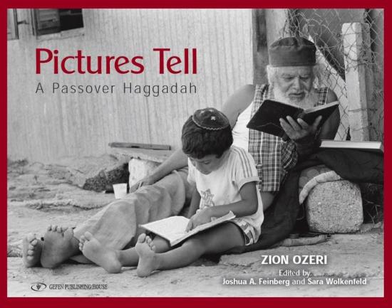 Book cover with photograph of elder reading alongside young child