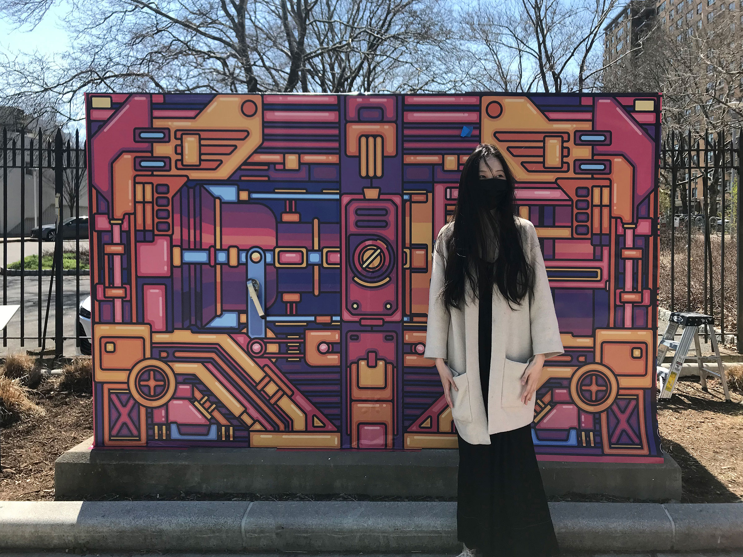 Violet Zhang with “Full Battery” (photo by Corinne Ulmann)