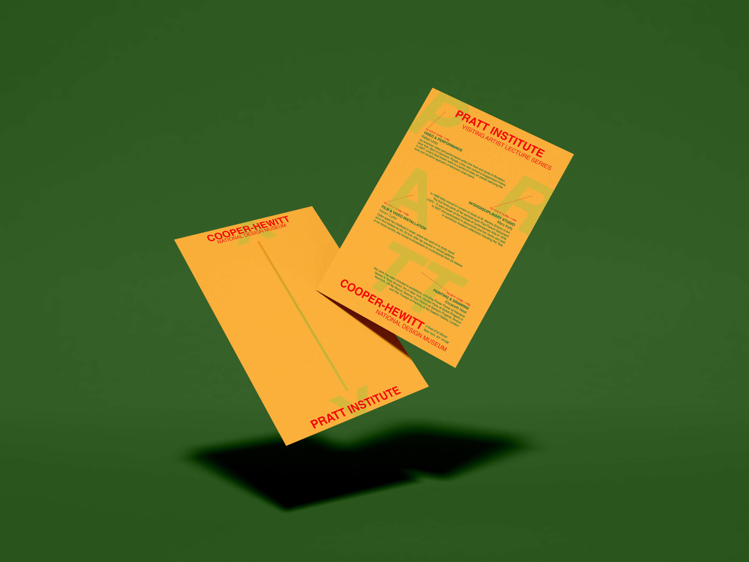 A 3D render of a two poster floating in the air. The poster bear the title