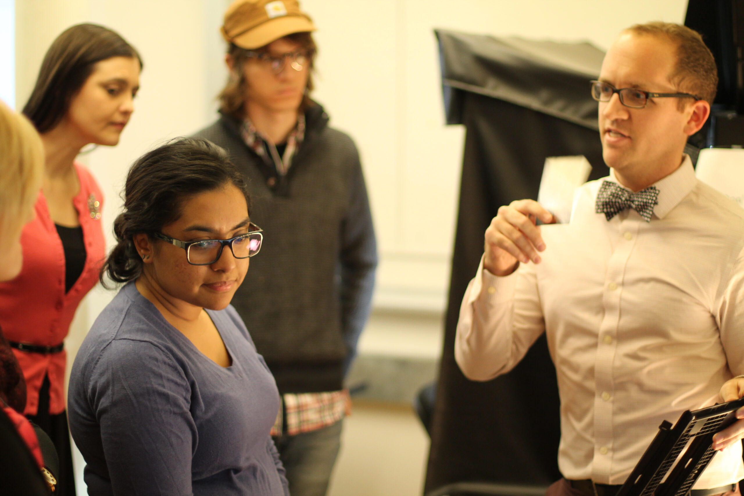 Prof. Anthony Cocciolo with students