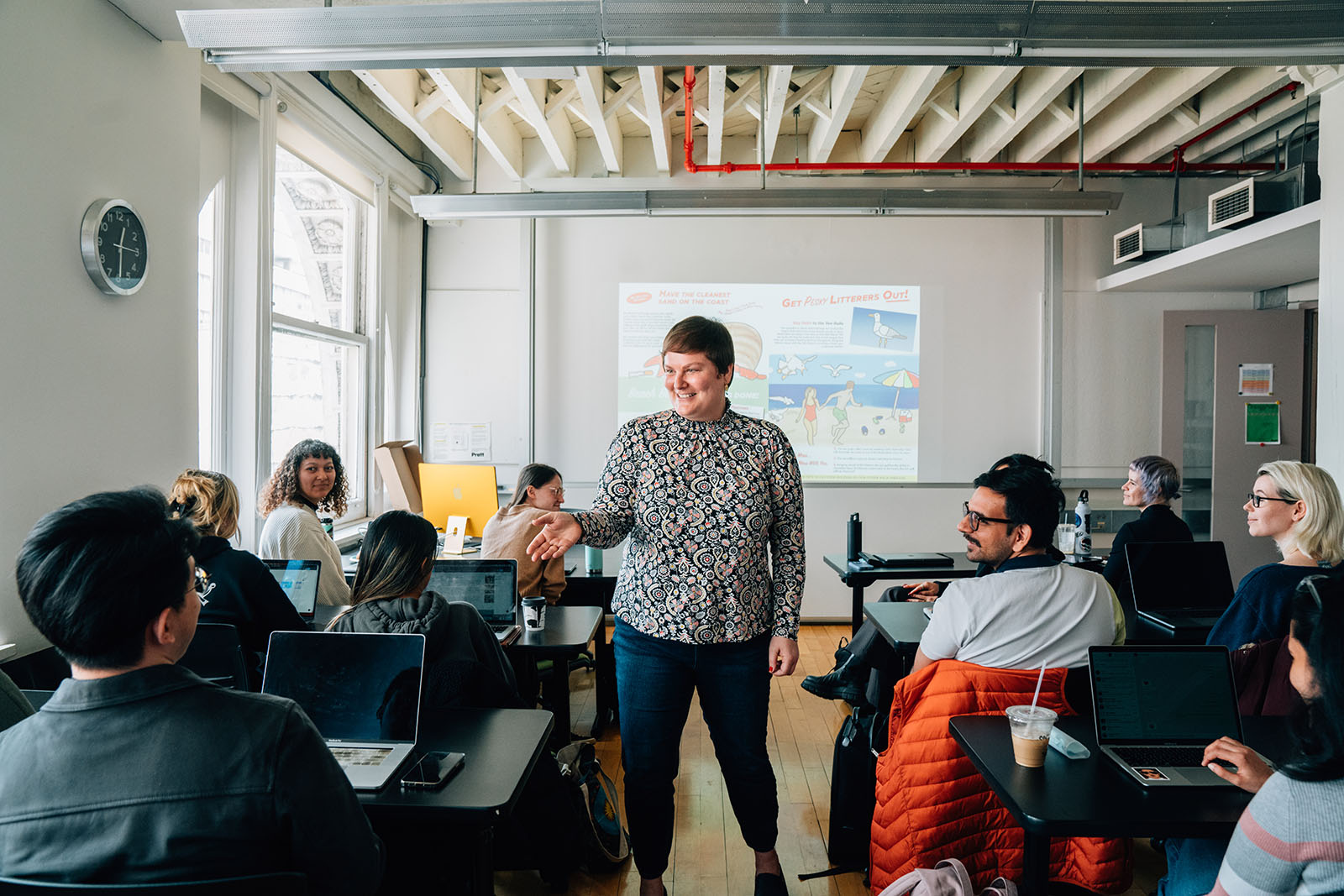 Prof. Nancy Smith with students