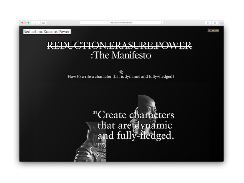 website mockup of site titled