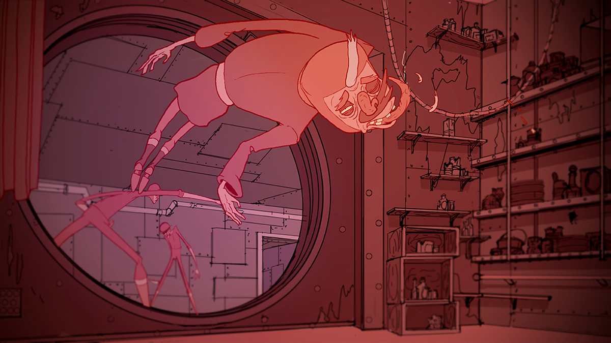 Scene of a man getting punched