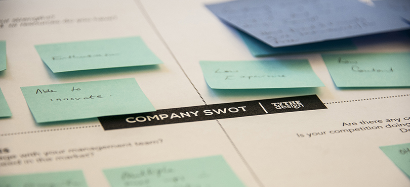 Image of Whiteboard, ideas written on post-it notes