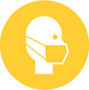Yellow Face Mask Icon