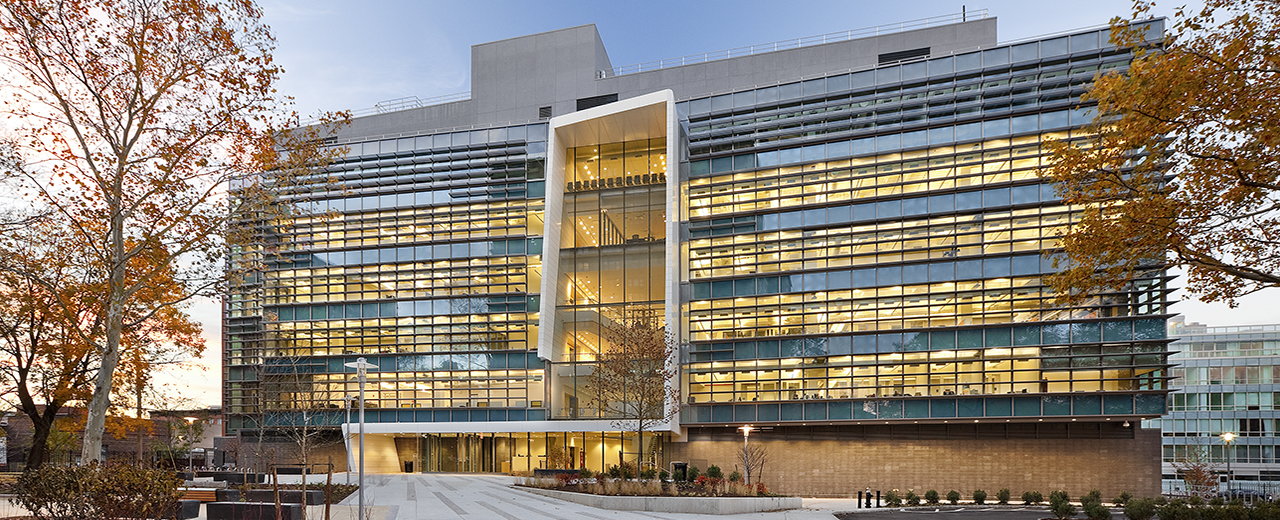 picture of a pratt building in the fall