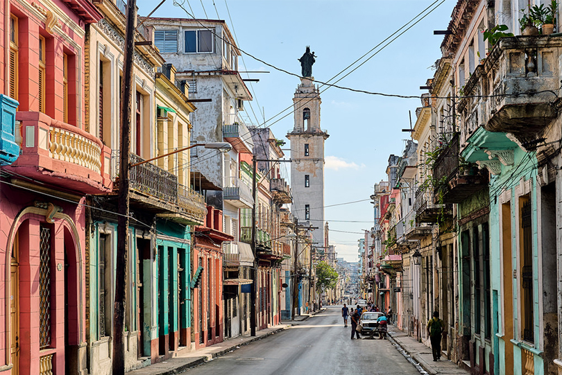 An image of colorful street.