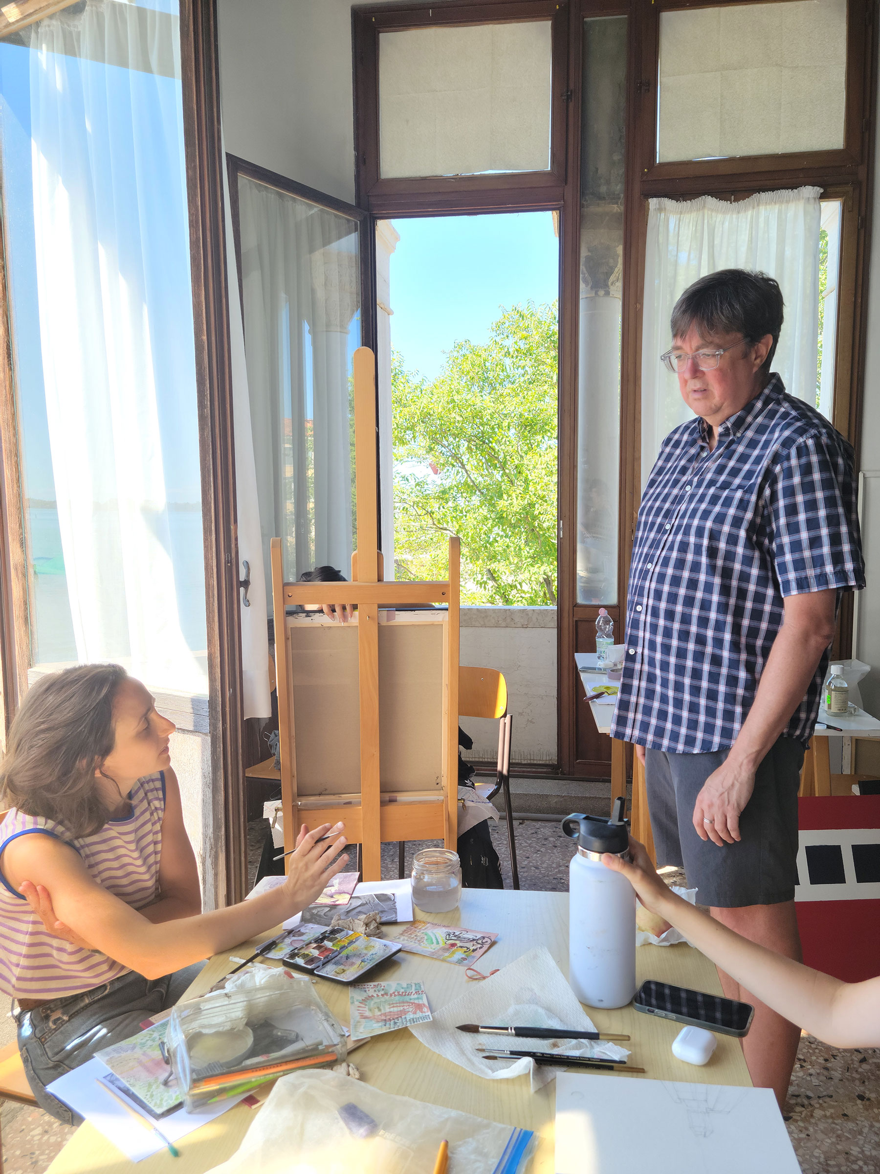 Michael Brennan, adjunct associate professor-CCE of fine arts, teaching at the Università Internazionale dell’Arte (photo by Amy Ungricht)
