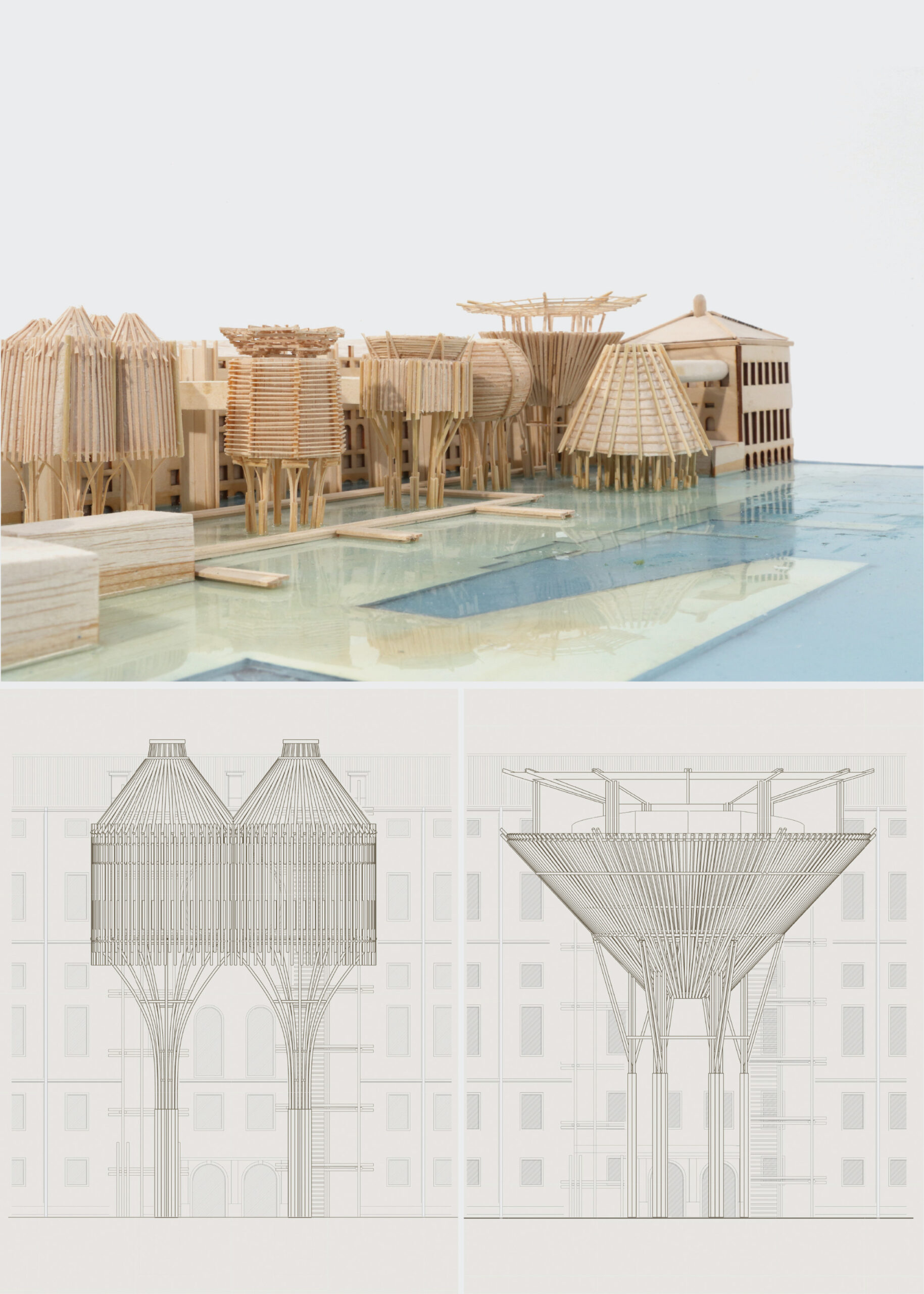 schematics of Work by Cynthia Wong, BArch ’18, and Nate Tianrun Xu, BArch ’18