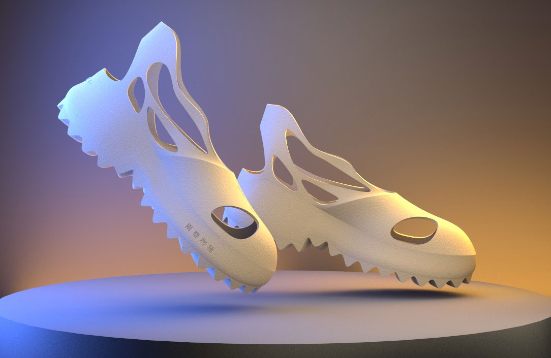 walking view of the shoe design