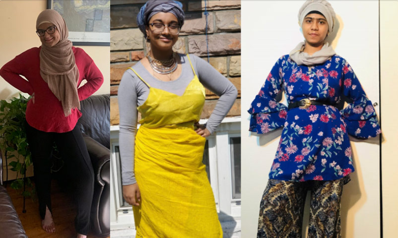 Teenage girls show off their newly designed and styled fashion looks