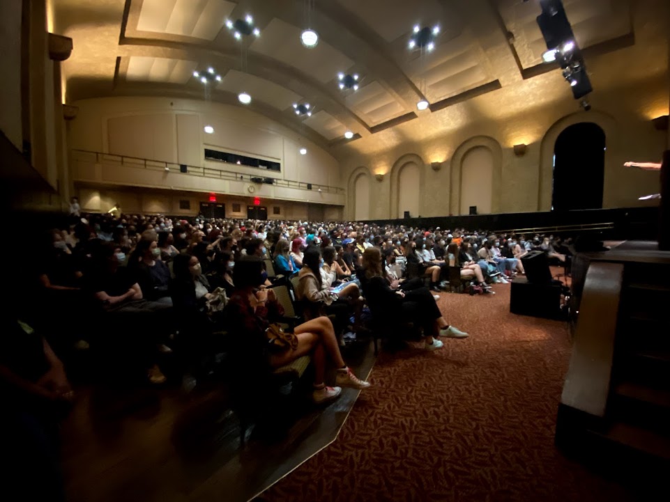 Pratt students in a theatre